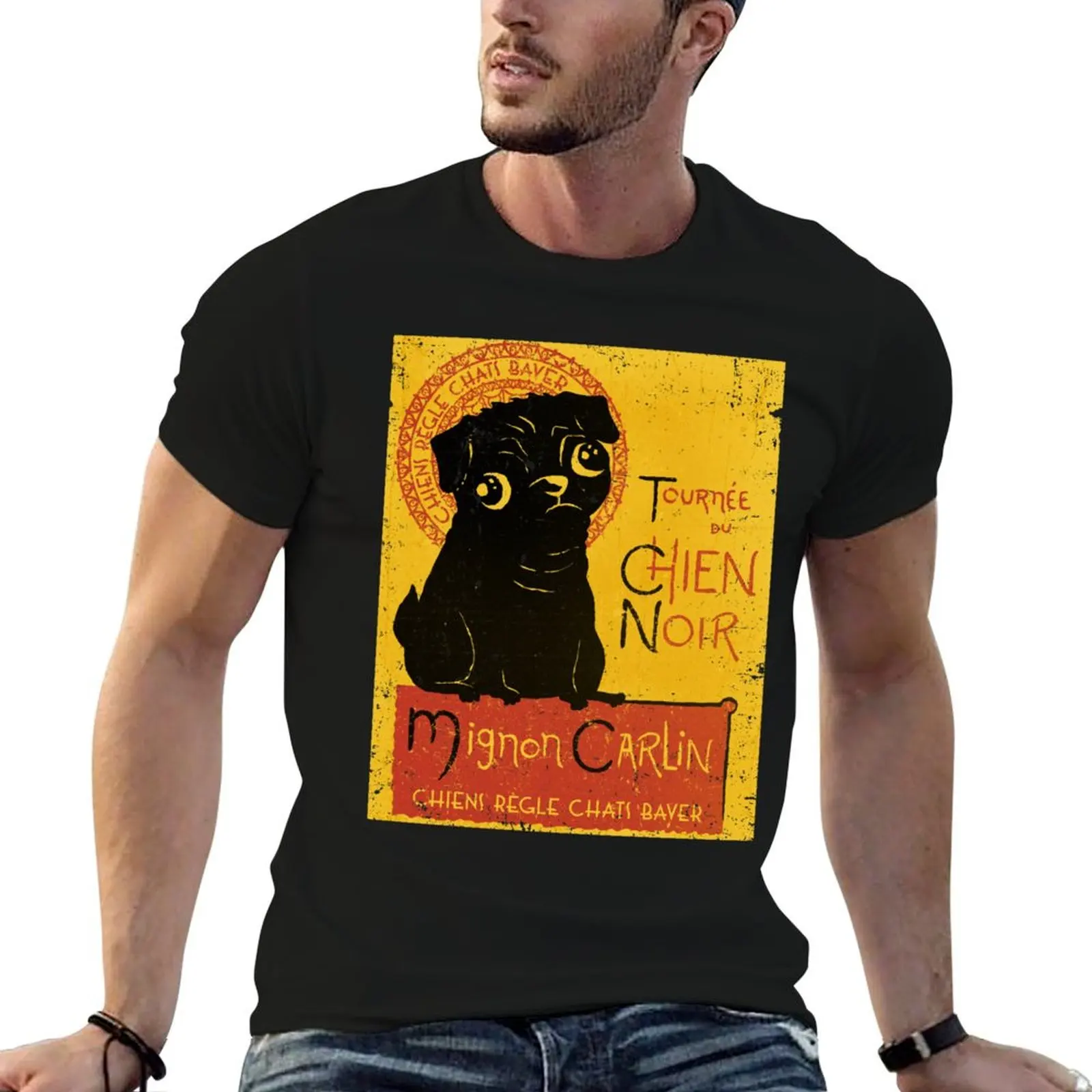 Le Chien Noir T-Shirt street wear plain shirts men graphic