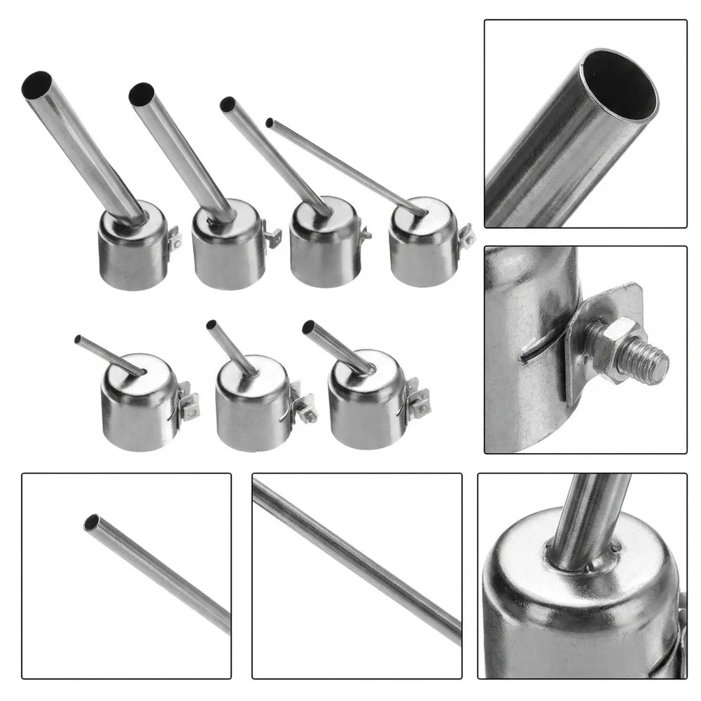 Steel Hot Air Nozzles 7PCS for 850 Series For Soldering Stations Including 3mm Shorter 5mm Longer and 8mm 10mm Options