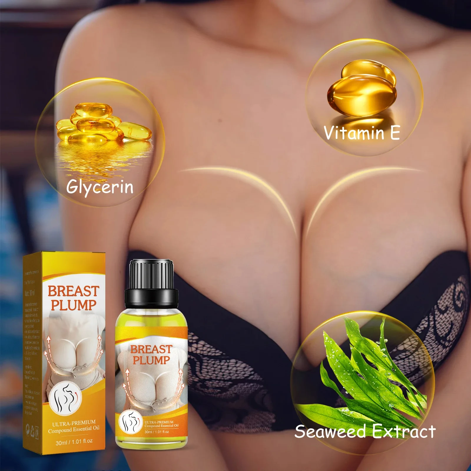 Women Breast Enhancement Massage Essential Oil Female Chest Enlargement Plump Up Boob Growth Big Size Bust Anti Sagging 30ml