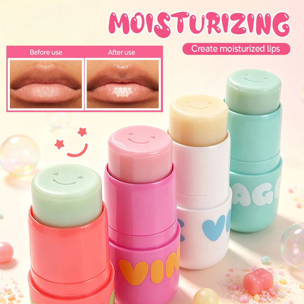 Tinted Moisturizing Lip Balm Hydration Crystal Lipstick Reduce Fine Lines Anti-drying Lip Care Beauty Makeup Pink Jelly Lip Balm