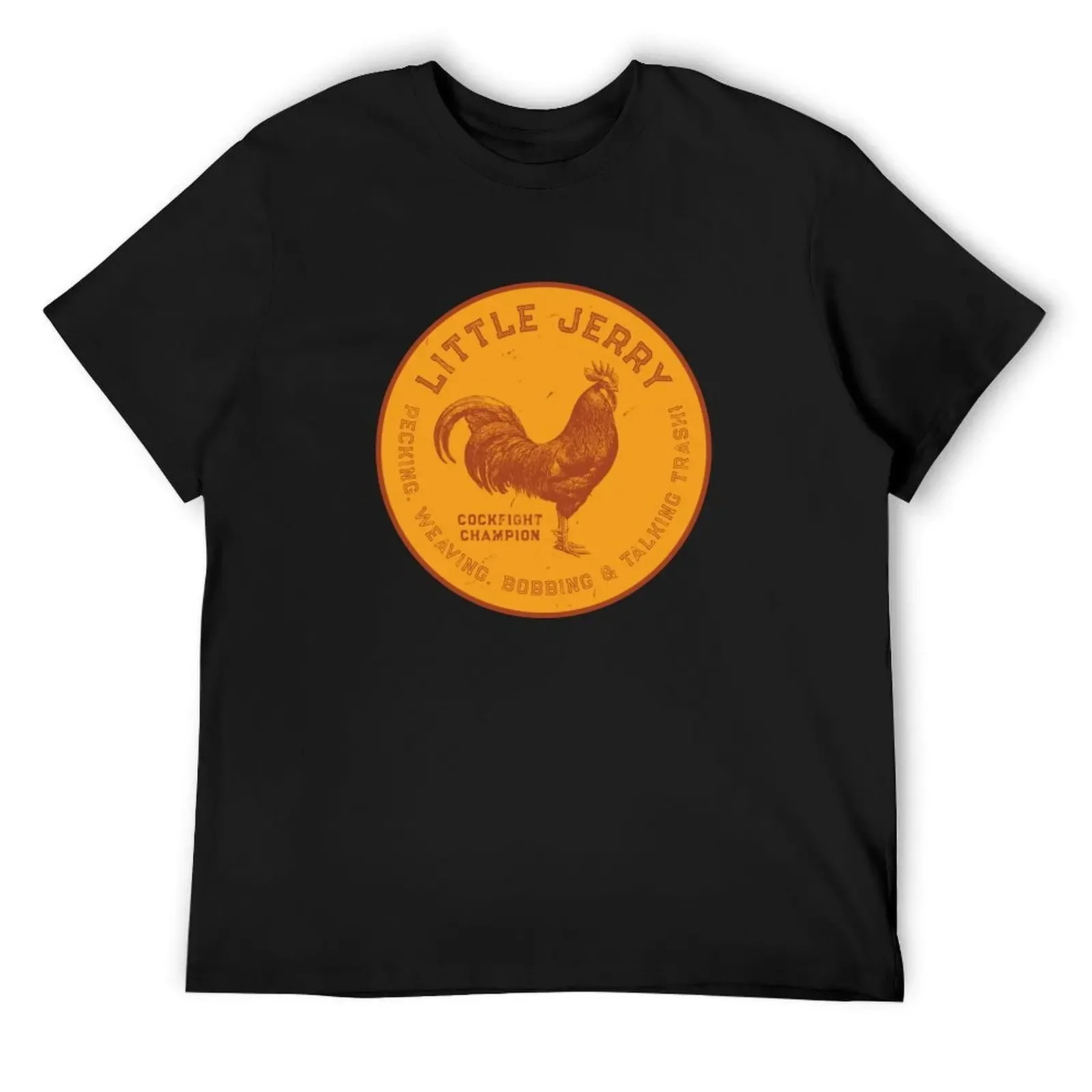 Little Jerry Rooster [distressed] Sticker T-Shirt quick drying vintage anime shirt plus sizes t shirts men