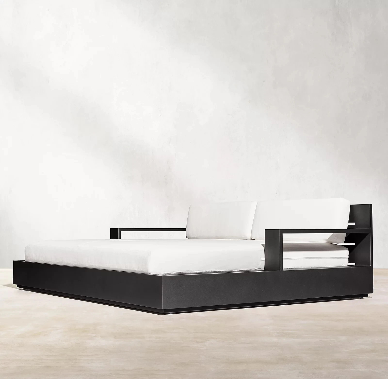 Factory Hot Selling Outdoor Luxury Aluminum Alloy Double Reclining Chair Hotel Terrace Swimming Pool High-quality Lying Bed