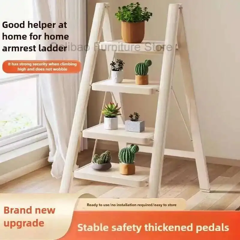 Ladder for Home Use,foldable and Expandable,thick Zigzag Ladder,indoor Multifunctional Staircase, Lightweight Small Ladder Stool