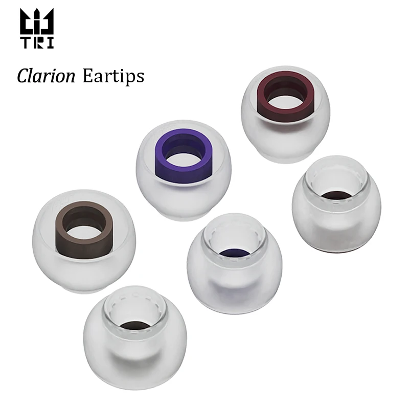 TRI Clarion Silicone Earphone Eartips 3 Pairs for S M L Size Headphone Accessory Wired Headset Earbuds Tips