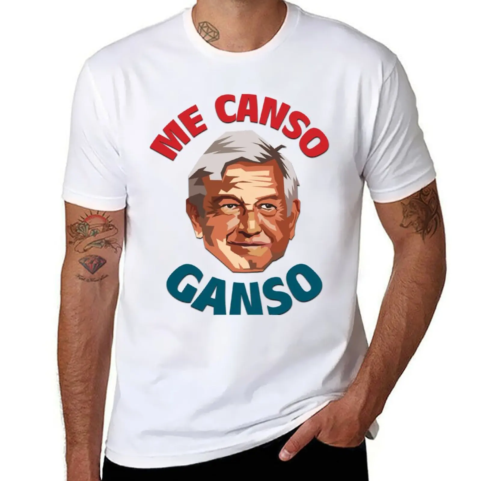 

AMLO / Me Canso Goose T-Shirt summer shirt summer clothes Personalized t-shirt mens graphic t-shirts hip hop