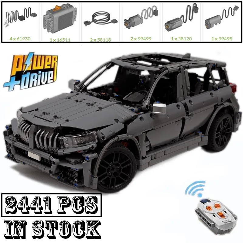 Modèle de voiture haute fonction de puissance de moteur RC, bery Fit, blocs de construction de modèle de MOC-57554, jouets en briques, cadeau de bricolage pour enfant, 2441 pièces, nouveau en stock