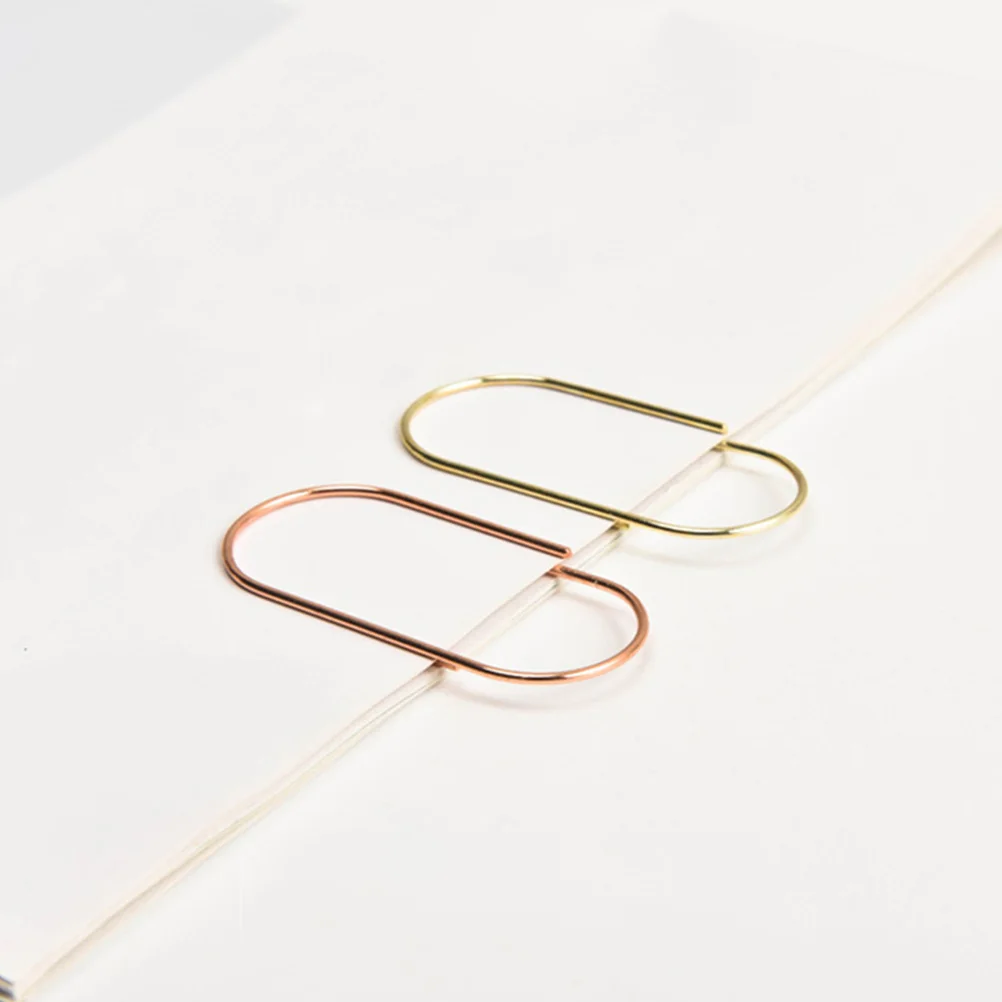 

20pcs Metal Paper Clips Colorful Large Office School Supplies Sturdy Scratch-Free Smooth Surface