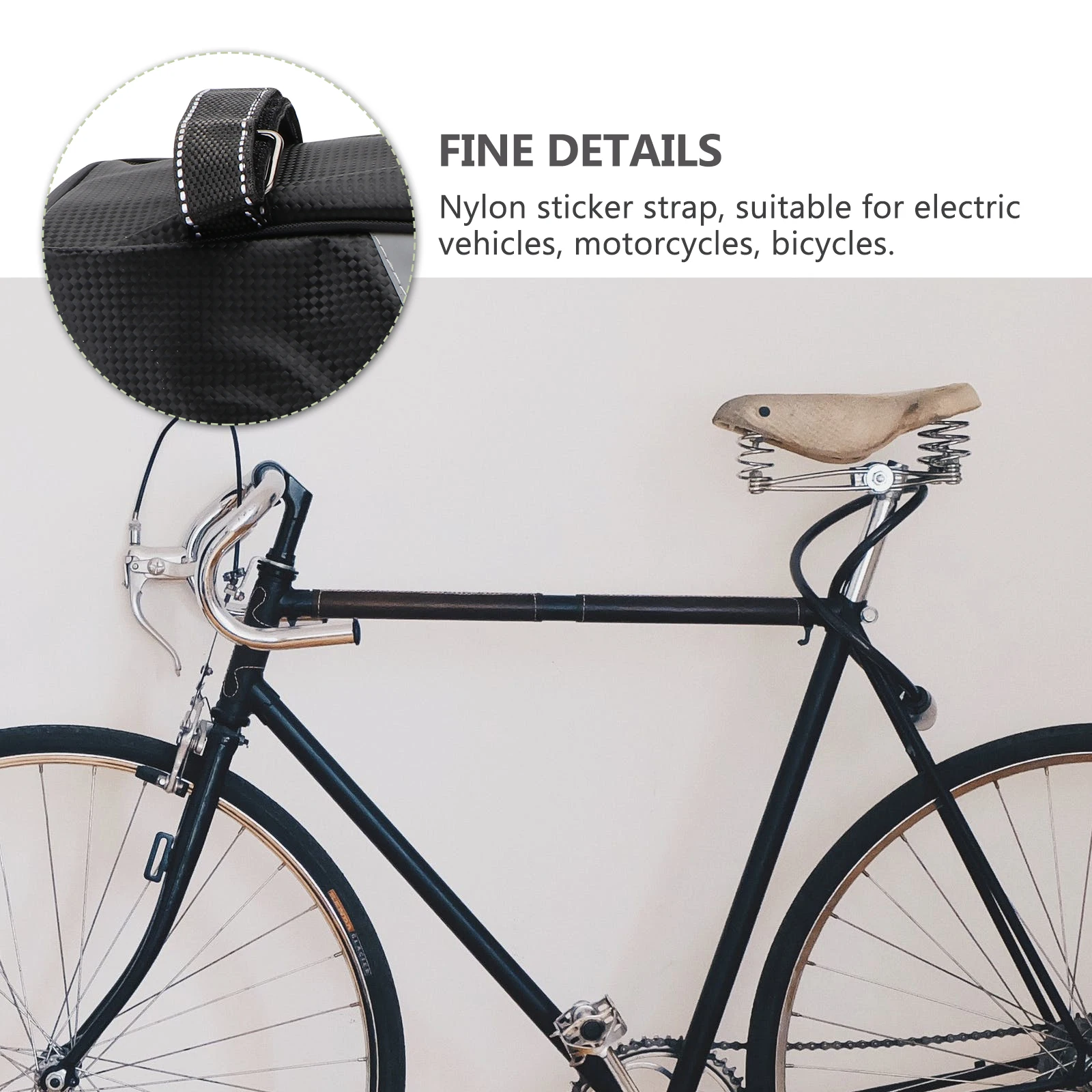 

Rear Seat Storage Bag Large Capacity Waterproof PU Reflective Straps Double Zippers Suitable for Outdoor Travel