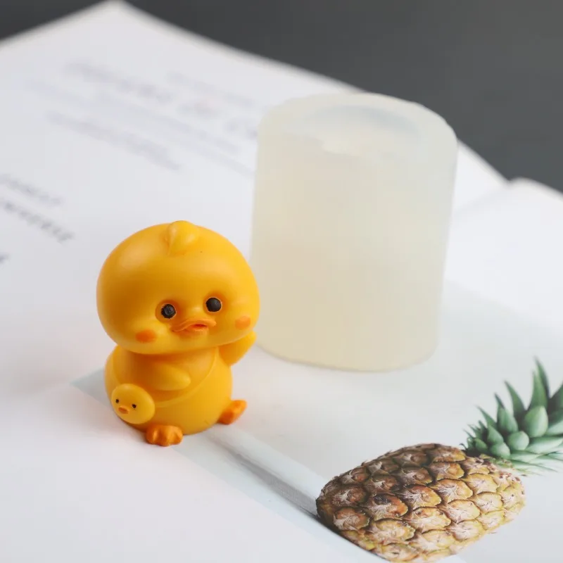 DIY Duck Candle Silicone Molds 3D Pet Duck Plaster Resin Crafts Cement Soap Mold Handmade Animal Chocolate Ice Cube Making Tools