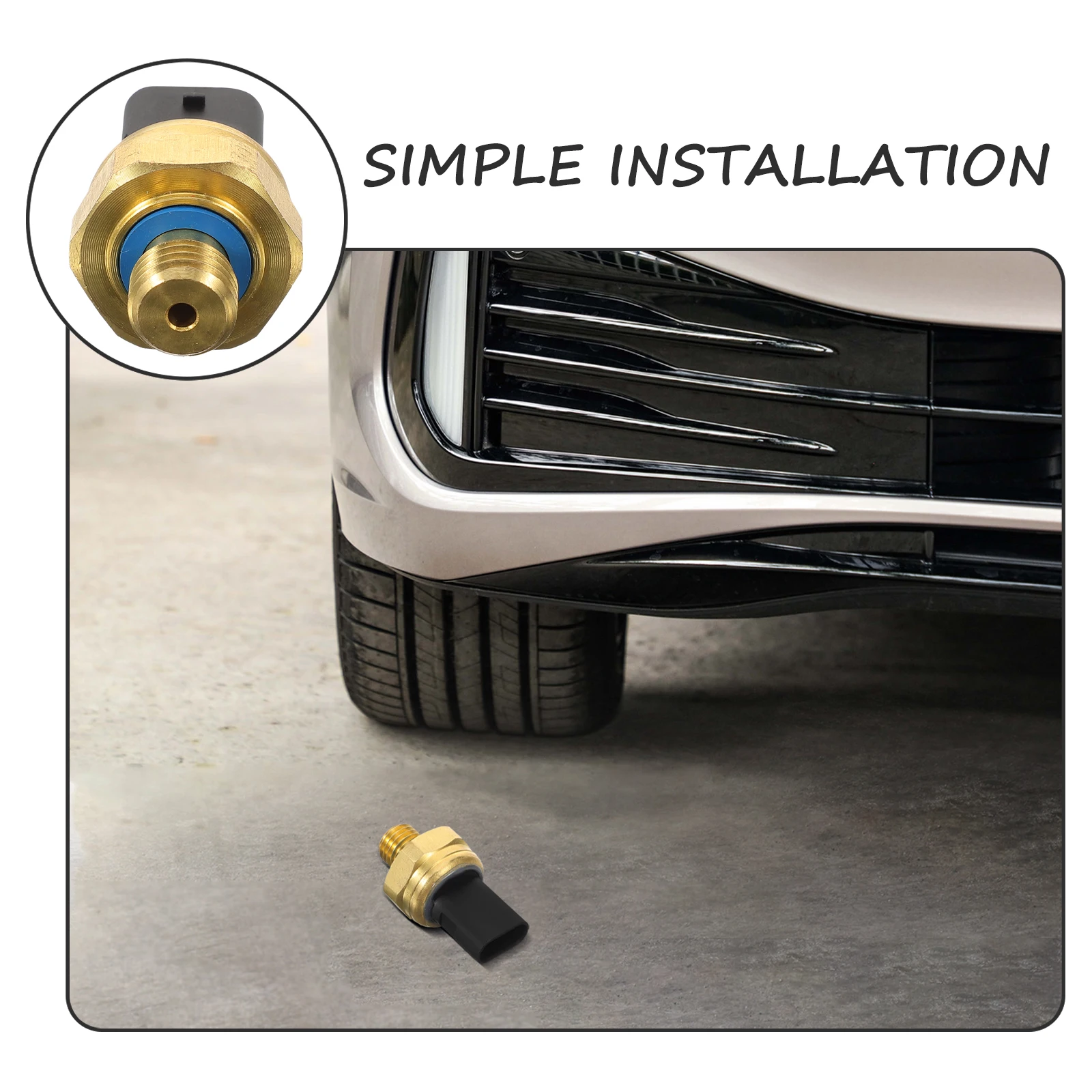 

Car Oil Pressure Sensor Engine Oil Pressure Transducer High Durability Copper Rubber Material Easy Install Car Engine Safety