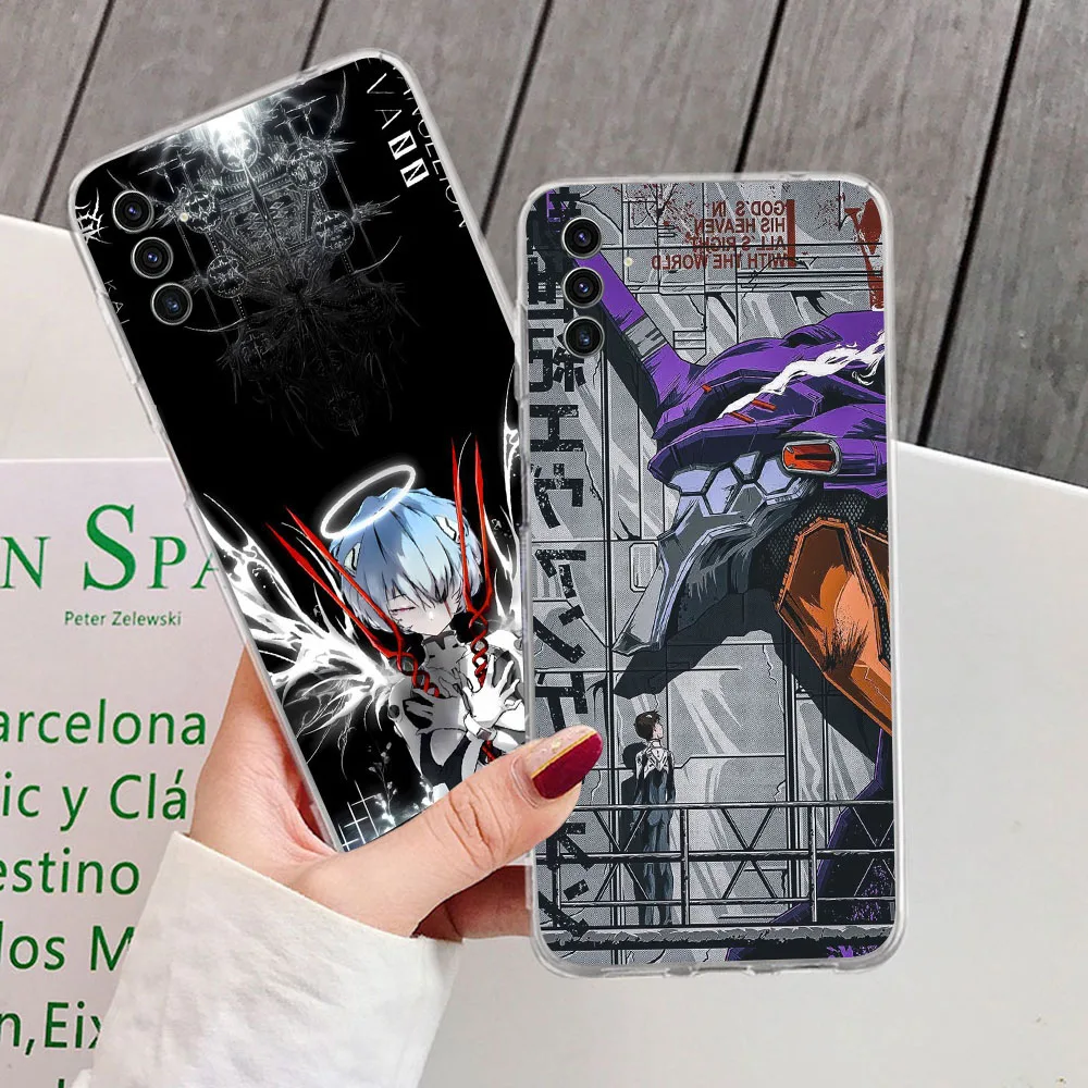 KK-51 نيون G-Genesis E-Evangelion حافظة شفافة لهاتف سامسونج A54 A35 A15 A14 M23 A23 A02S A25 A34 A52S A04S M52