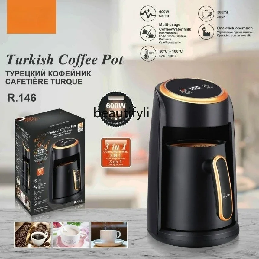 Asmt42 إبريق قهوة غلاية مقاومة لدرجات الحرارة العالية خمر القهوة صانع الشاي البصري سخان الحليب