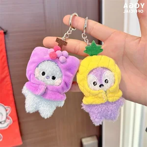 Bir küçük hayvan, Mini Peluş anahtarlık, Bıçak, Çanta, Kolye, Karikatür Meyve Kafa Serisi, Bebek, doğum günü hediyesi için Kawaii, Bt21, 9 cm 6 Büyük satış, bt21 anahtarlık-no. 6