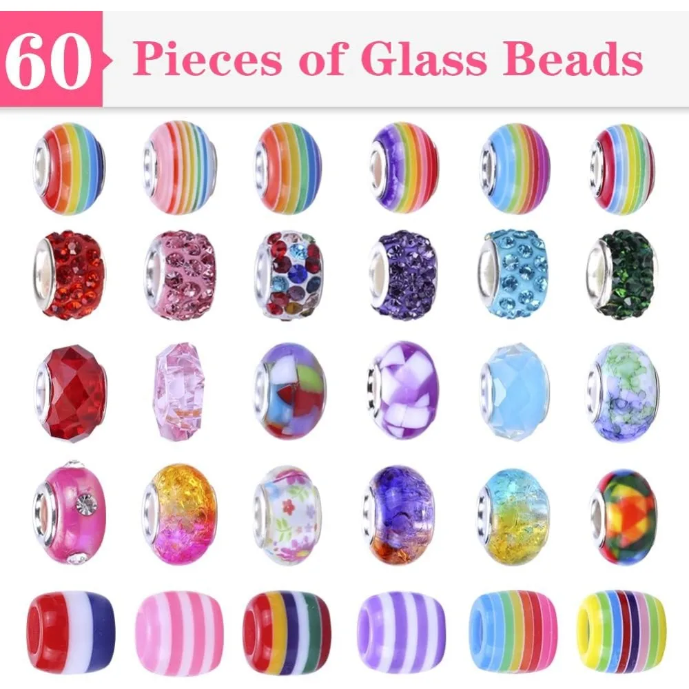 Charm Bracelet Making Kit, DIY Craft for Girls, Unicorn/Mermaid Crafts Gifts Set for Arts and Crafts for Girls Teens Ages 5-12