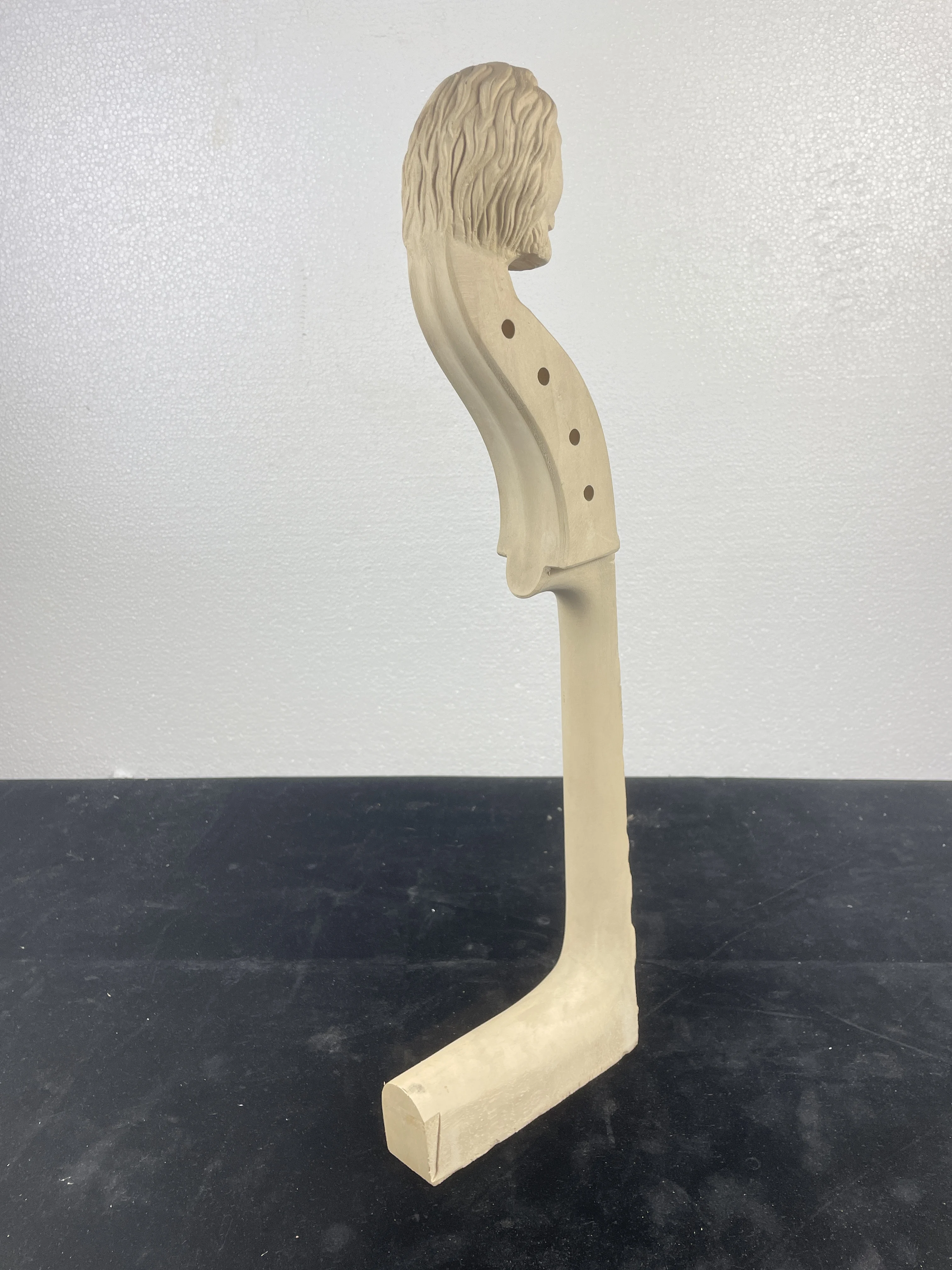 Rare Special White 4/4 Cello Neck 4 Strings Cello Neck Blank High Quality Solid Wood Maple People Head Shape Only One