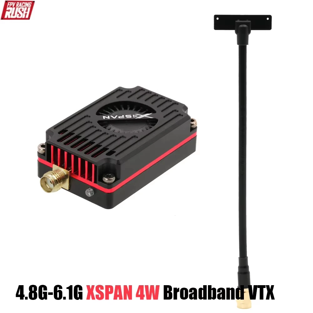 Rushfpv Rush FPV XSPAN 4.8-6.1G 4W  / 6.1-7.2G 3W Broadband Vtx Video Transmitter For Long Range RC FPV Racing Drone Quadcopter