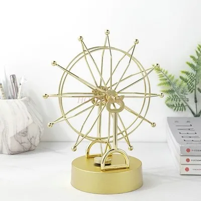 

Golden Ferris Wheel Magnetic Perpetual Motion Instrument Office Living Room TV Cabinet Desktop Decoration Couple Festival