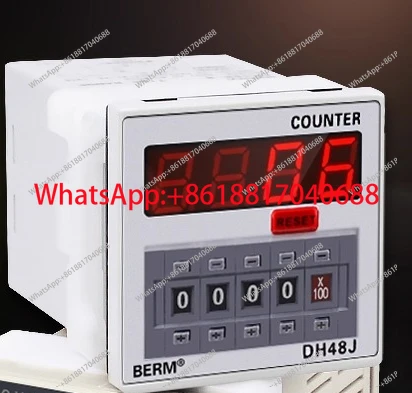 1PC, digital display counter DH48J-8 preset trigger counter 8-pin counter intelligent electronic digital display DH48J