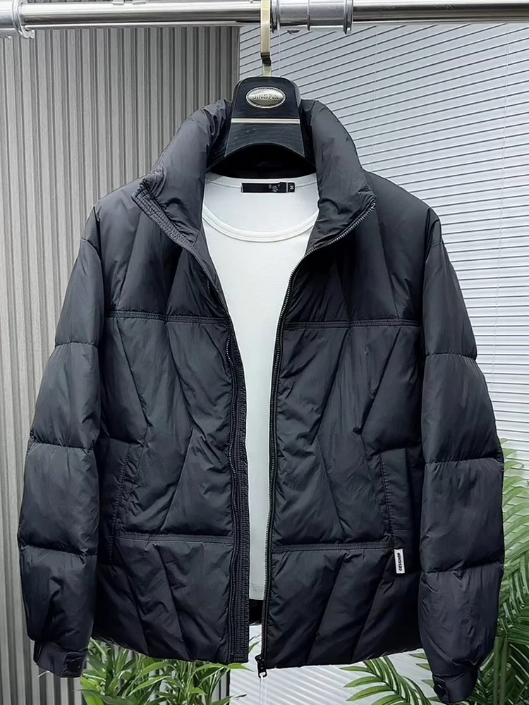 

Высококачественная модная повседневная мужская пуховая куртка с воротником-стойкой, стеганая, теплая верхняя одежда для осени и зимы, новинка 3808
