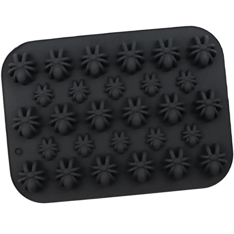 28 Large and Small Spiders, Silicone Chocolate Mold, Candy Mold XG1329
