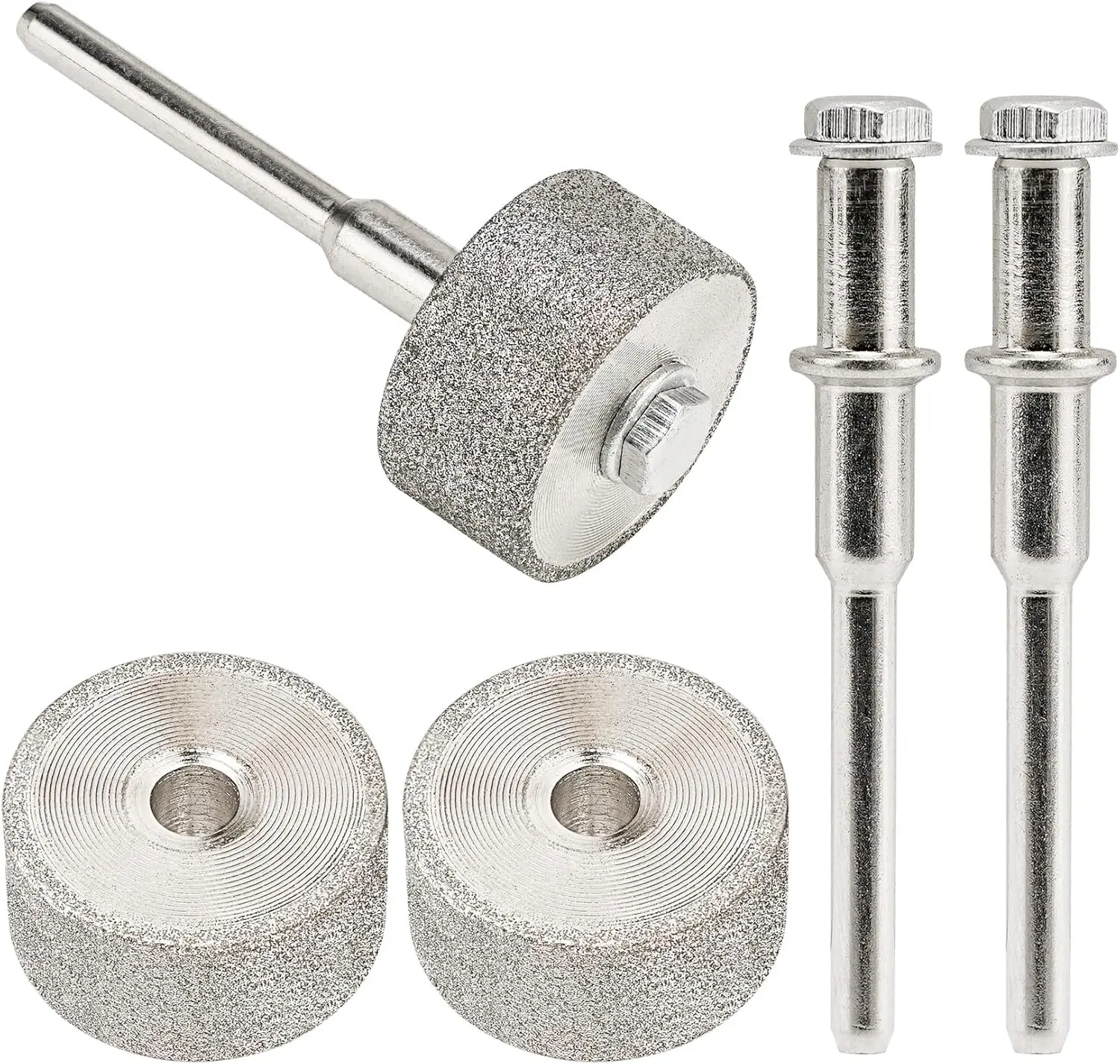 SI FANG Diamond Sanding Bits 1/8 Inch Shank for Rotary Tool Grinding Stone Sanding Drill Bits for Woodworking DIY Craft Making