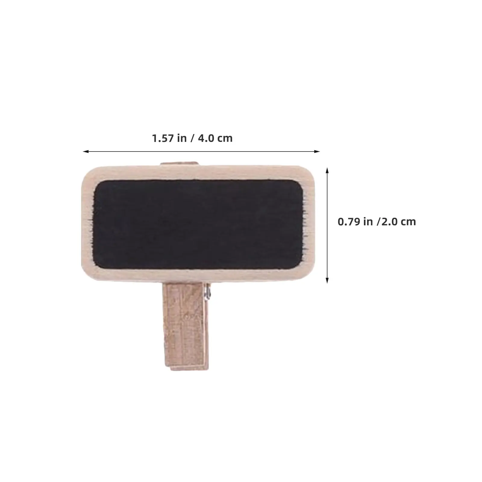100Pcs Mini Wooden Chalkboard Tags Clips Rectangle Blackboard Erasable Memo Holders Food Buffet Name Place Tags