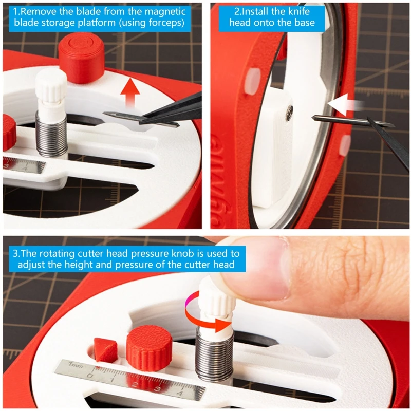 Plastic Handcraft Tool Round Cutting Tool Circular Rotations Cutter 1-45Mm Diameter For Miniature Models 