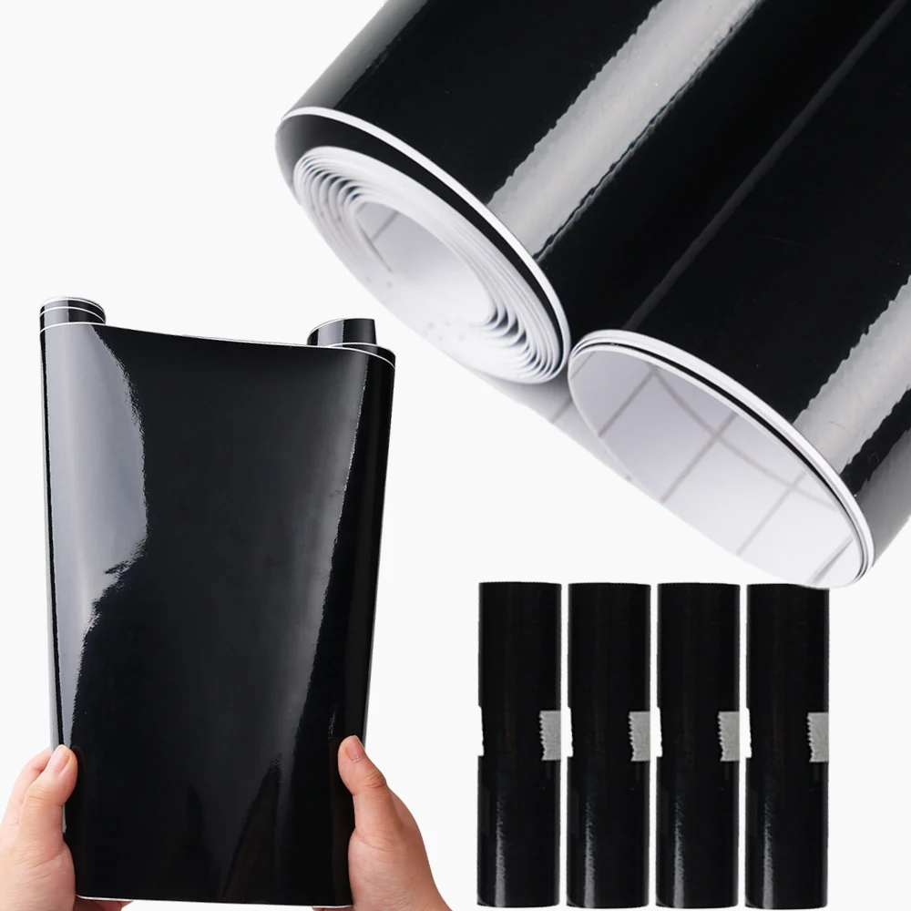 الترا لمعان سيارة الفينيل التفاف لاصق غشائي البيانو الأسود أفلام ذاتية اللصق لوحدة التحكم السيارات الدراجات النارية الدراجات أجهزة الكمبيوتر المحمولة الشارات #2