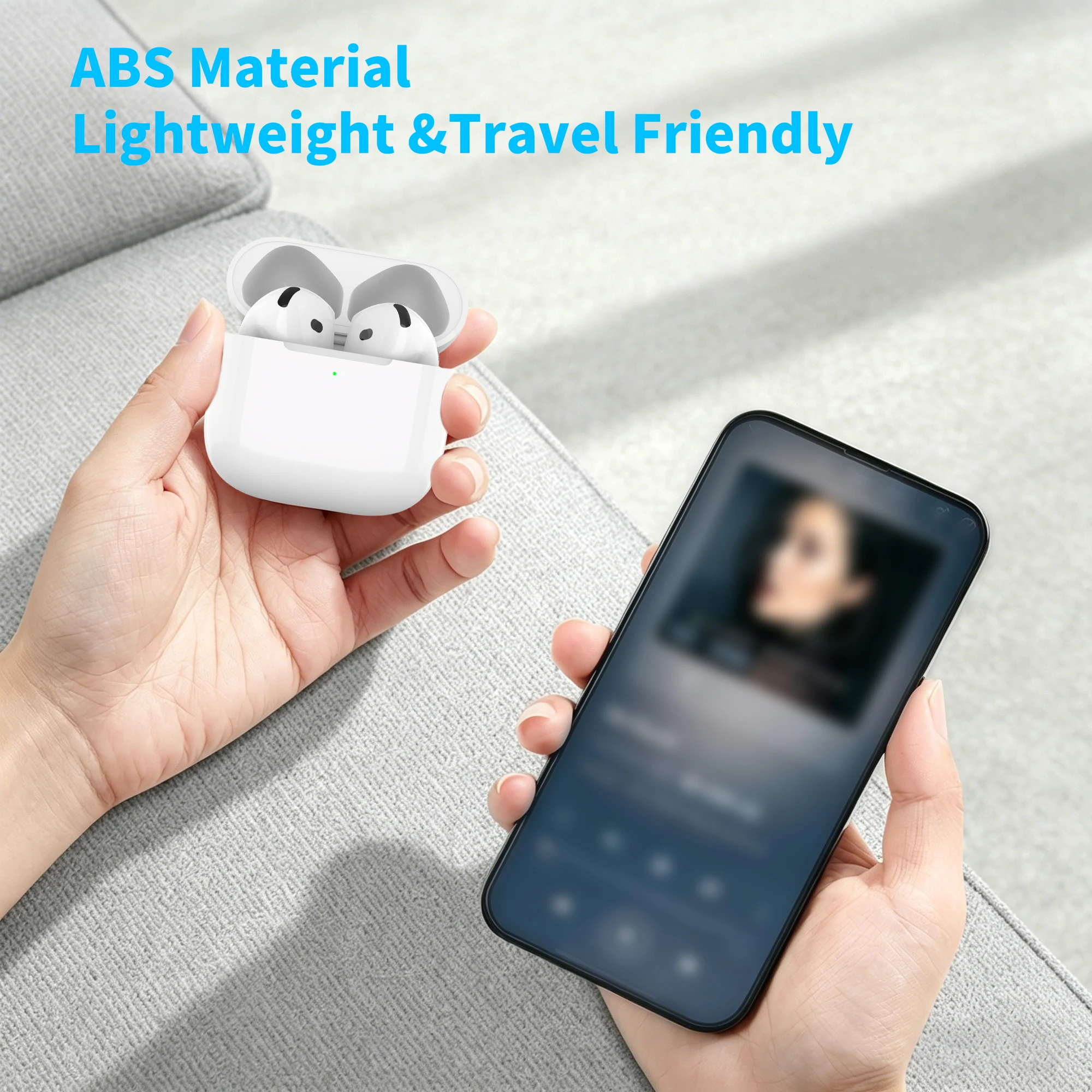 Replacement Wireless Charging Case For AirPods 4 Type-C Port 450mAh Charging Box BT Pairing Headphone Replacement Accessories image 3