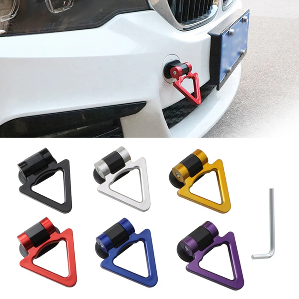 

Стильный автомобильный крюк для прицепа, универсальный клейкий тип, треугольники, модификация автомобиля, крюк для прицепа, декор для автомобильной внешней опоры