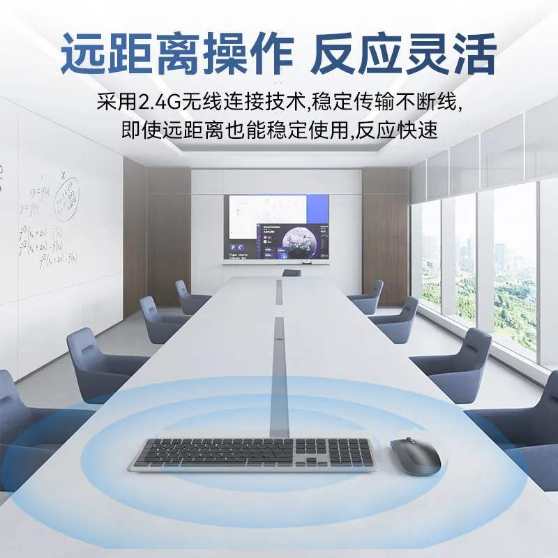 Wireless Bluetooth G Tri Mode Ergonomic Keyboard Quiet Slim Membrane Tilt Stand Office Multi Device Laptop Desktop