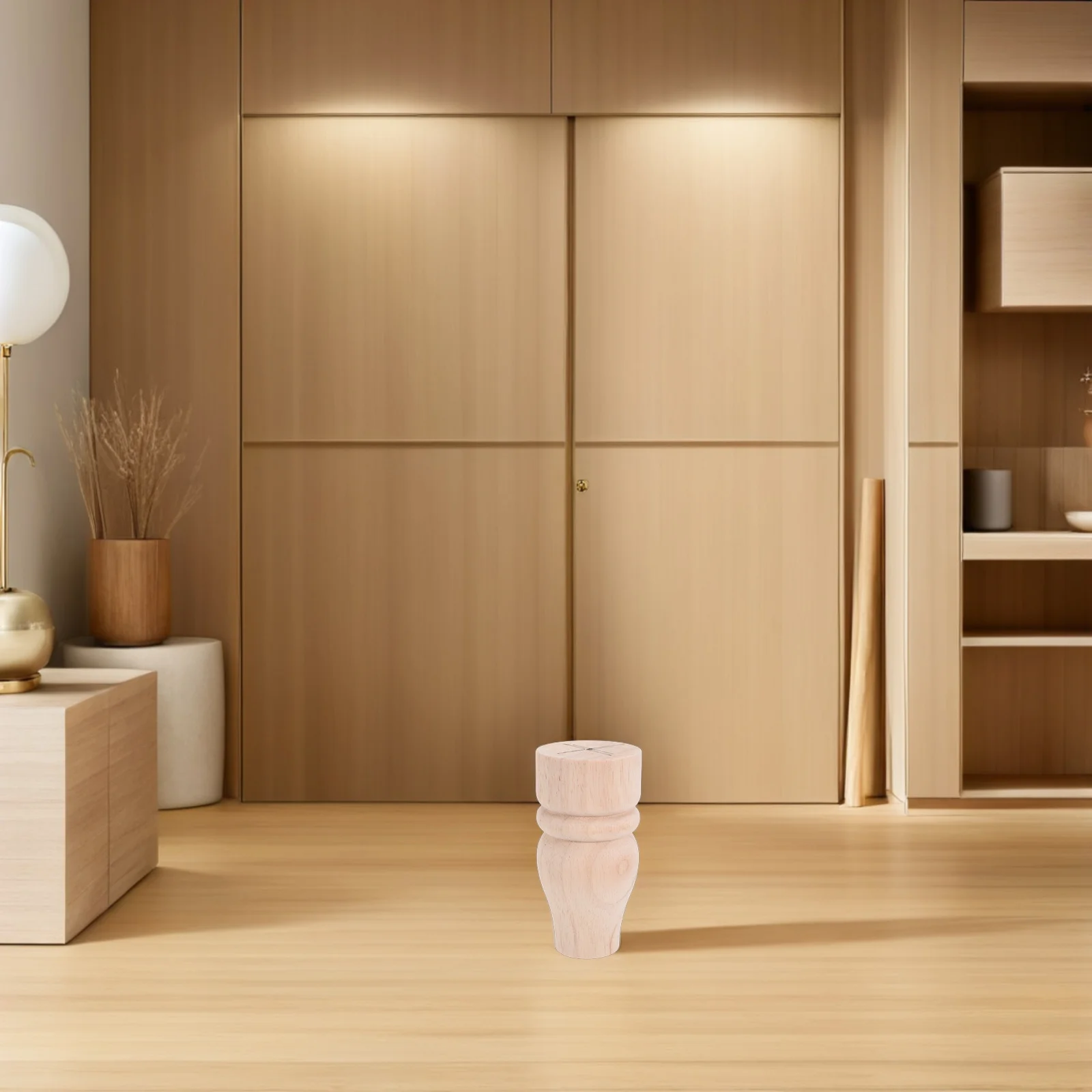 

Деревянные неокрашенные круглые ножки для мебели, декор во французском стиле, булочки, ножки для дивана, шкафа, книжного шкафа, замена стола, прочный деревянный