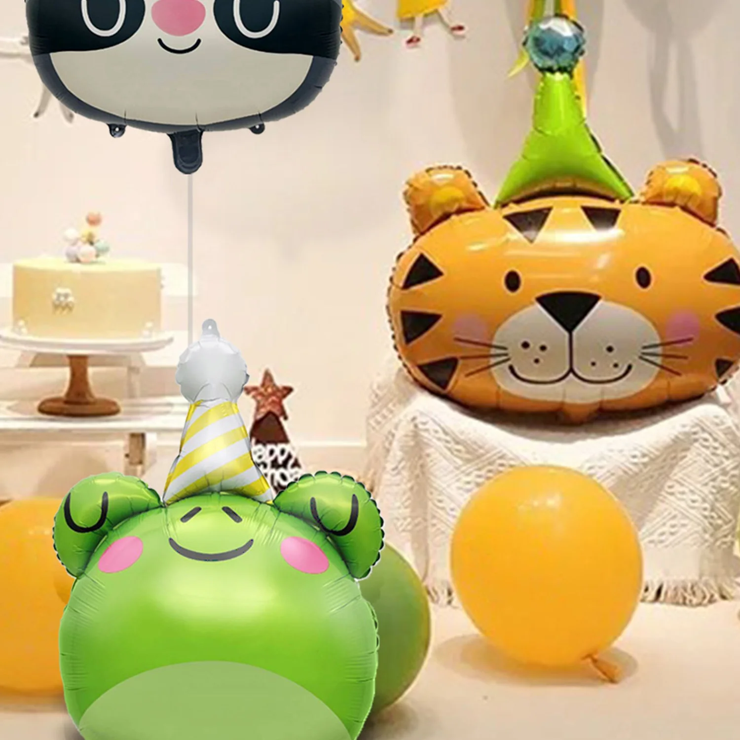 الحيوان الألومنيوم فيلم بالون الكسل الأسد الدب الزرافة النمر الفيل الضفدع بالون حديقة الحيوان موضوع عيد ميلاد ، دش ، عطلة الديكور