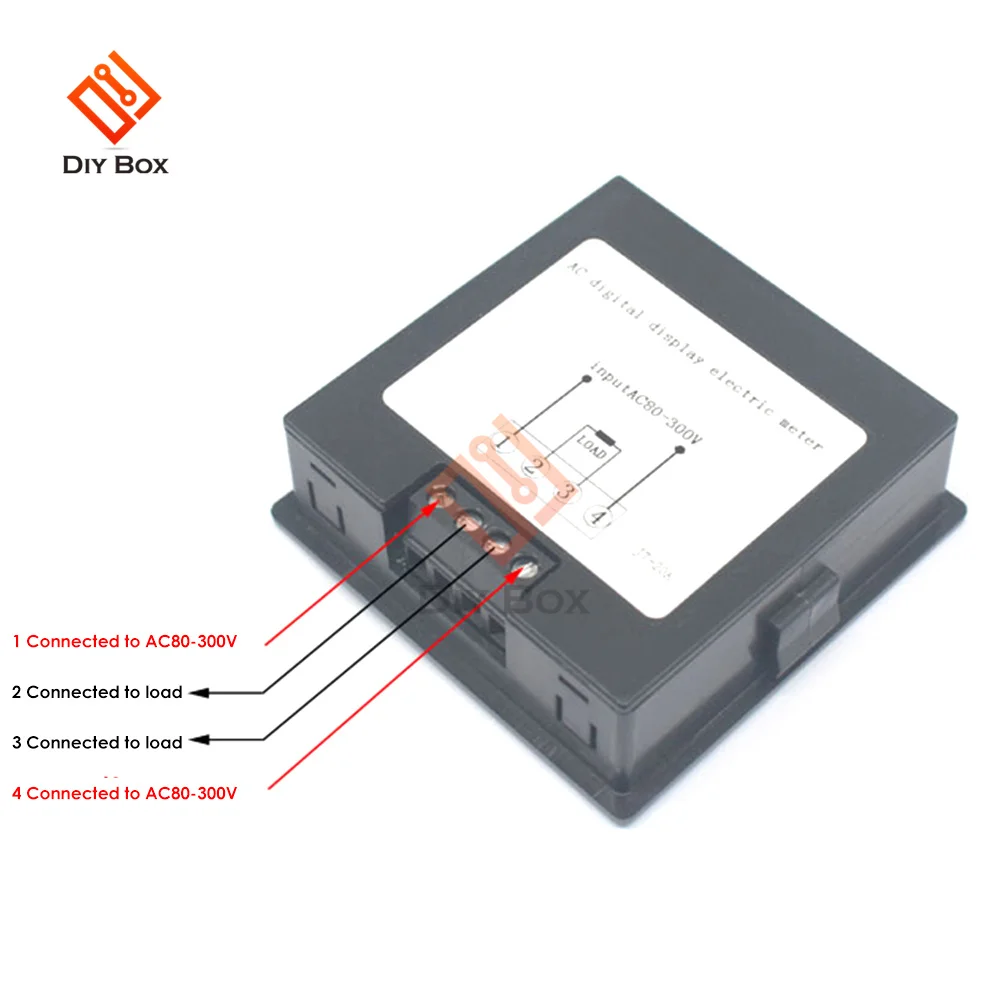 220V 20A AC 80-300V Electric Energy Meter Digital Display Volatge Current Meter Power Detector LCD Voltmeter Wattmeter Tester