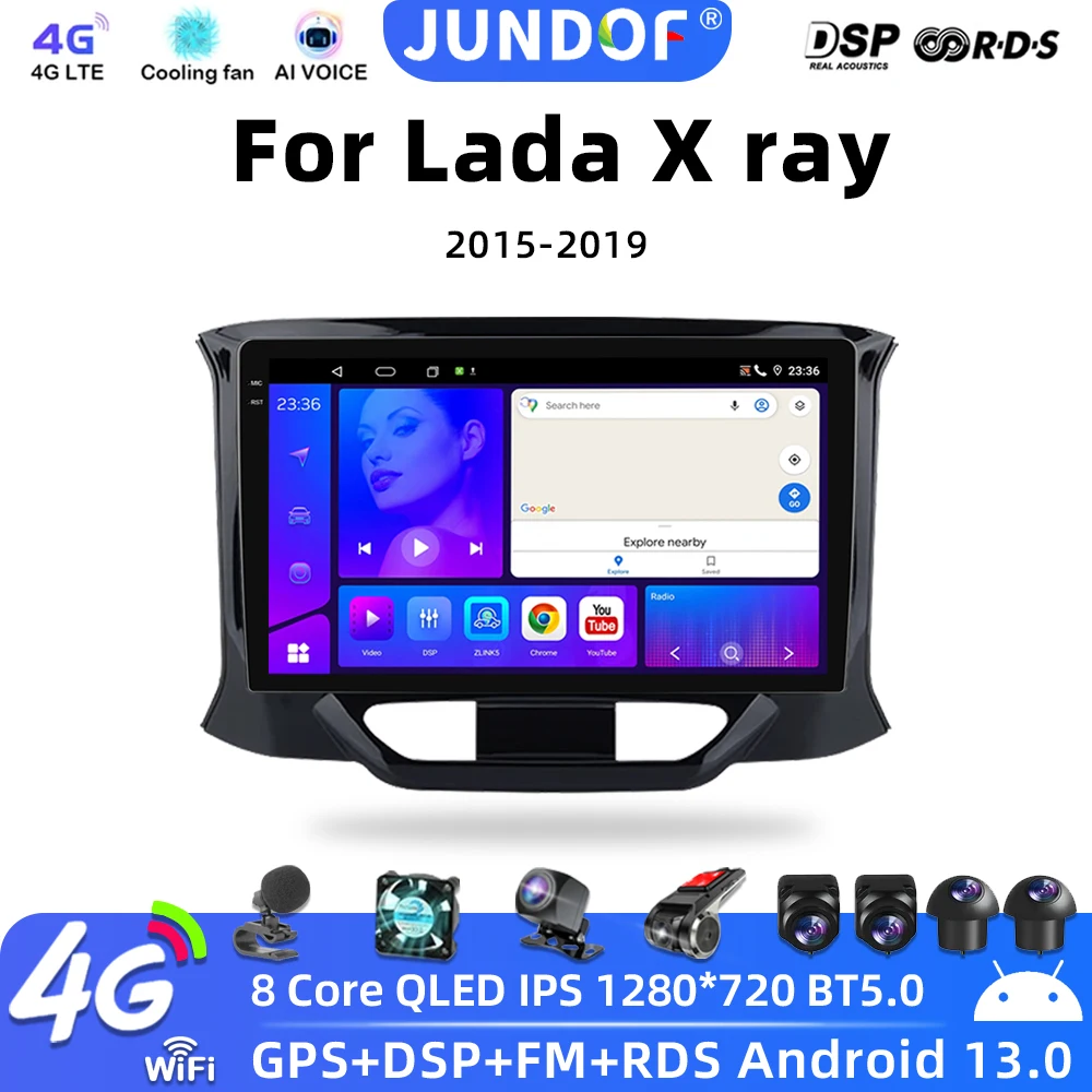 

Android 13 Carplay Car Radio For LADA Xray X ray 2015 2016 2017-2019 multimedia player GPS Navigation 2din Stereo 8Core 8G+128G