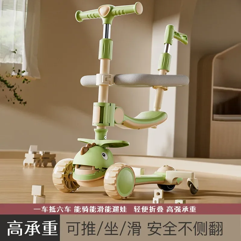 for Children Scooter 1-3-6 Year Old Boy Girl Baby Walker Pedal Yo-Yo Car 3-in-1 Flash Balance Bike