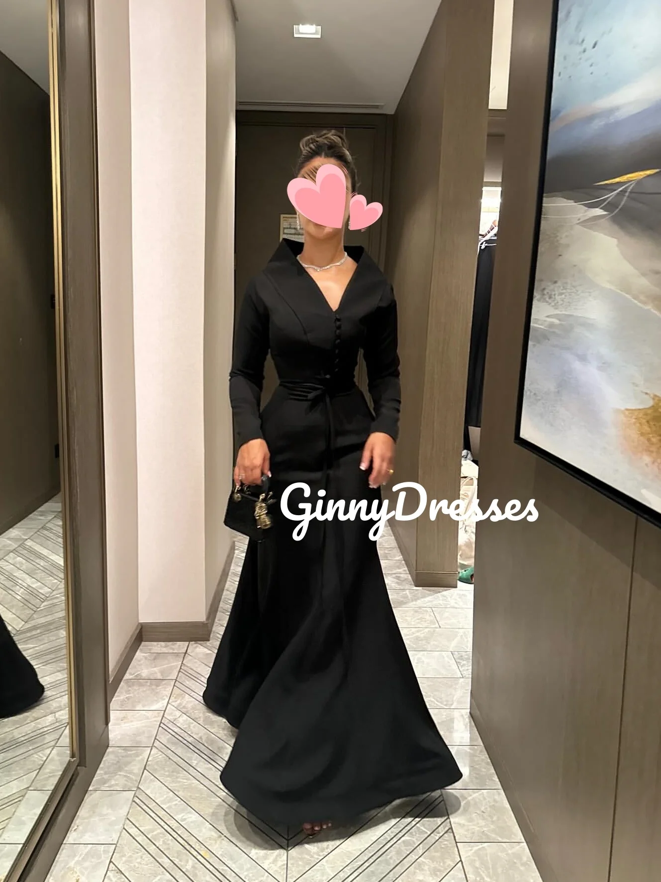 

Бальные платья Русалка Вечернее платье на заказ Глубокий v-образный вырез длиной до пола с рюшами на молнии с длинными рукавами Роскошные платья на день рождения