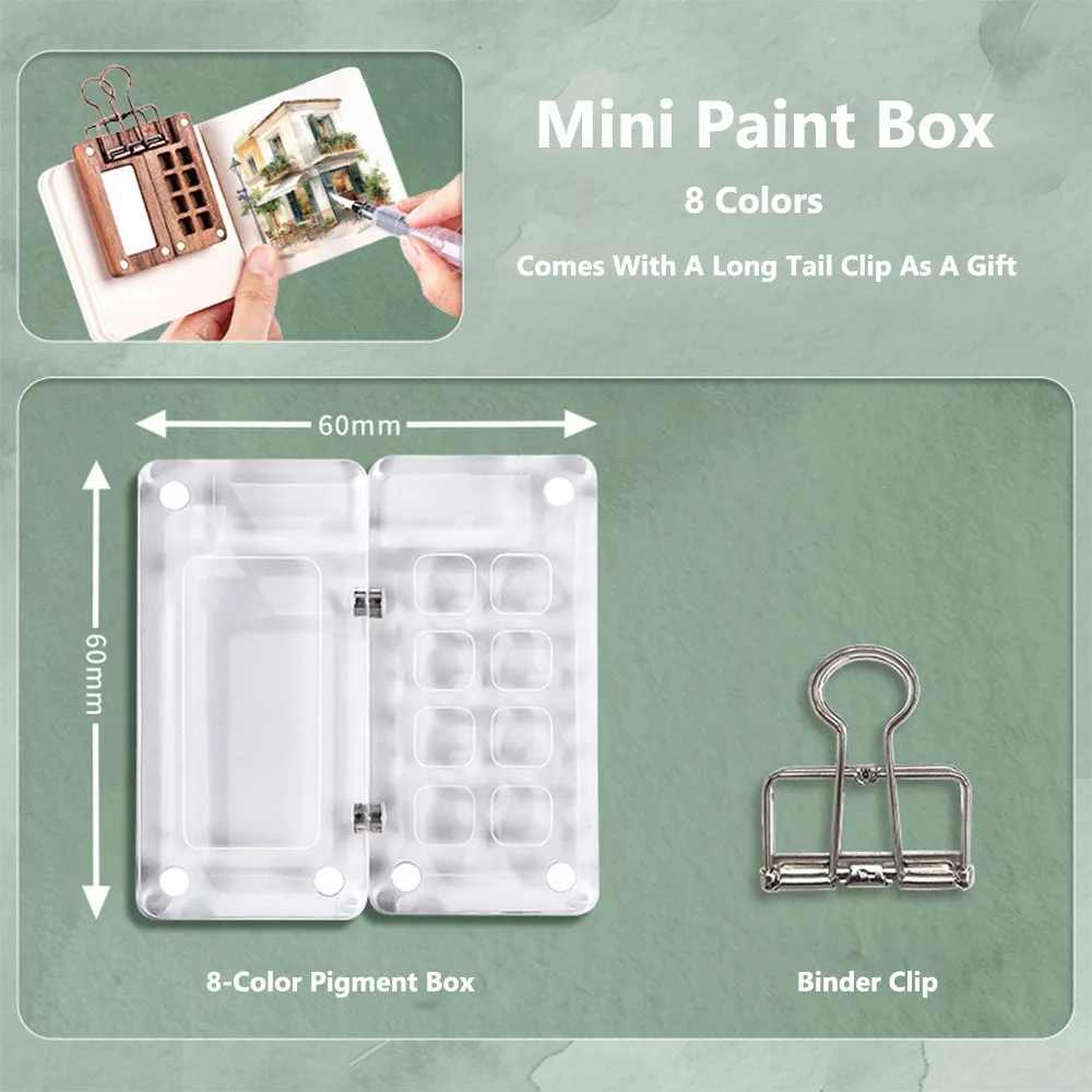 

High Quality Mini Watercolor Painting Book Portable Thickened 300g Drawing Notebook Square Art Painting Notepad Art Painting