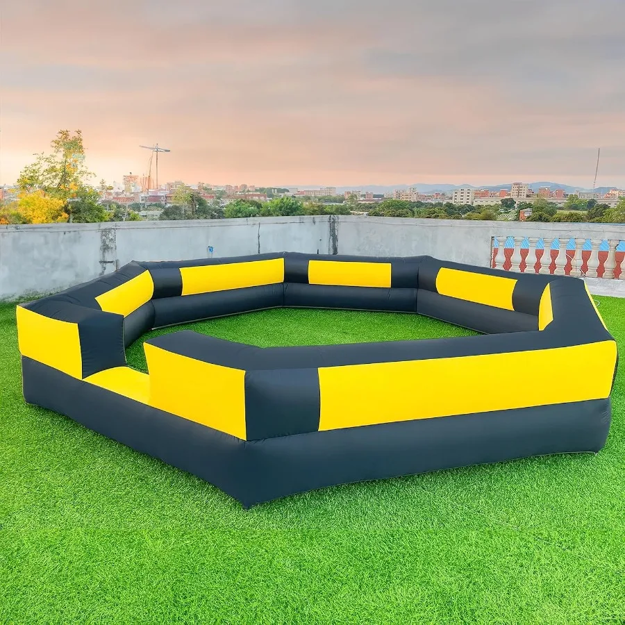 Gonfiabile per palline da 15 piedi con potente ventilatore, campo Gagaball portatile per attività familiari scolastiche all'aperto al coperto Gonfiabile