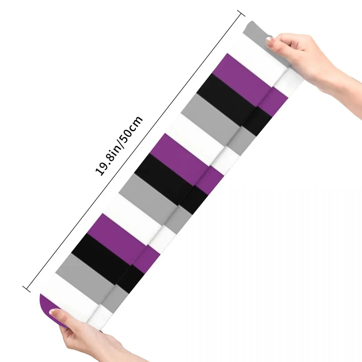 ถุงน่องผู้ใหญ่ Asexual Pride Flag ระบายอากาศได้เหมาะสําหรับกีฬารูปแบบที่กําหนดเองที่สะดวกสบาย