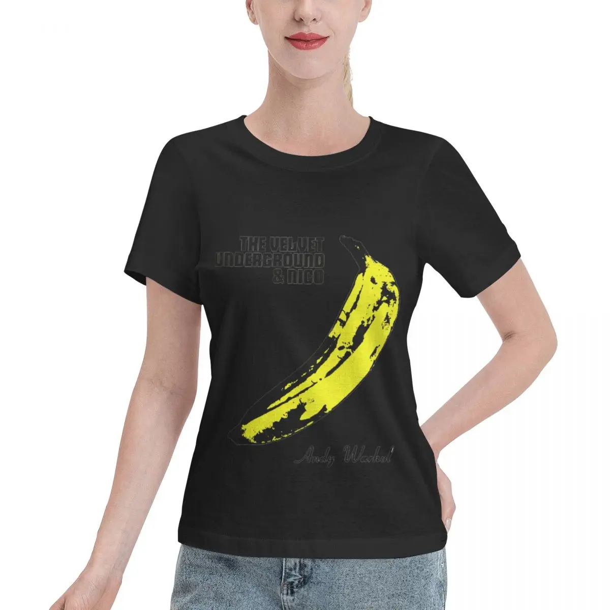 Quick Dispatch The Velvet Underground Women's T-shirt All Season Classic Solid Tee