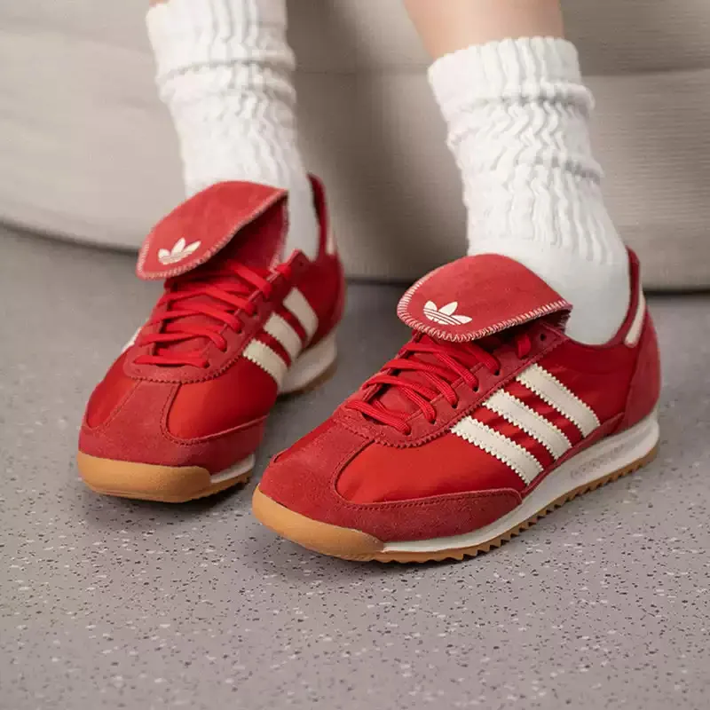 Adidas Clover Women's SL 72 Red Flip-Cover Retro Sporty Casual Shoes KJ6148