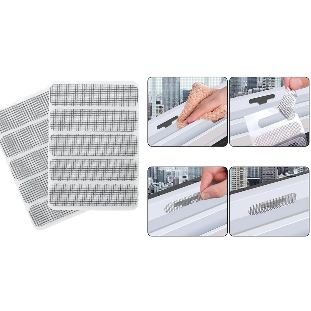 5/10/20 Sheets Window Screen Repair Stickers Netting Patch Broken Hole Paste Invisible Subsidy Anti-mosquito Mesh Door Mosquito