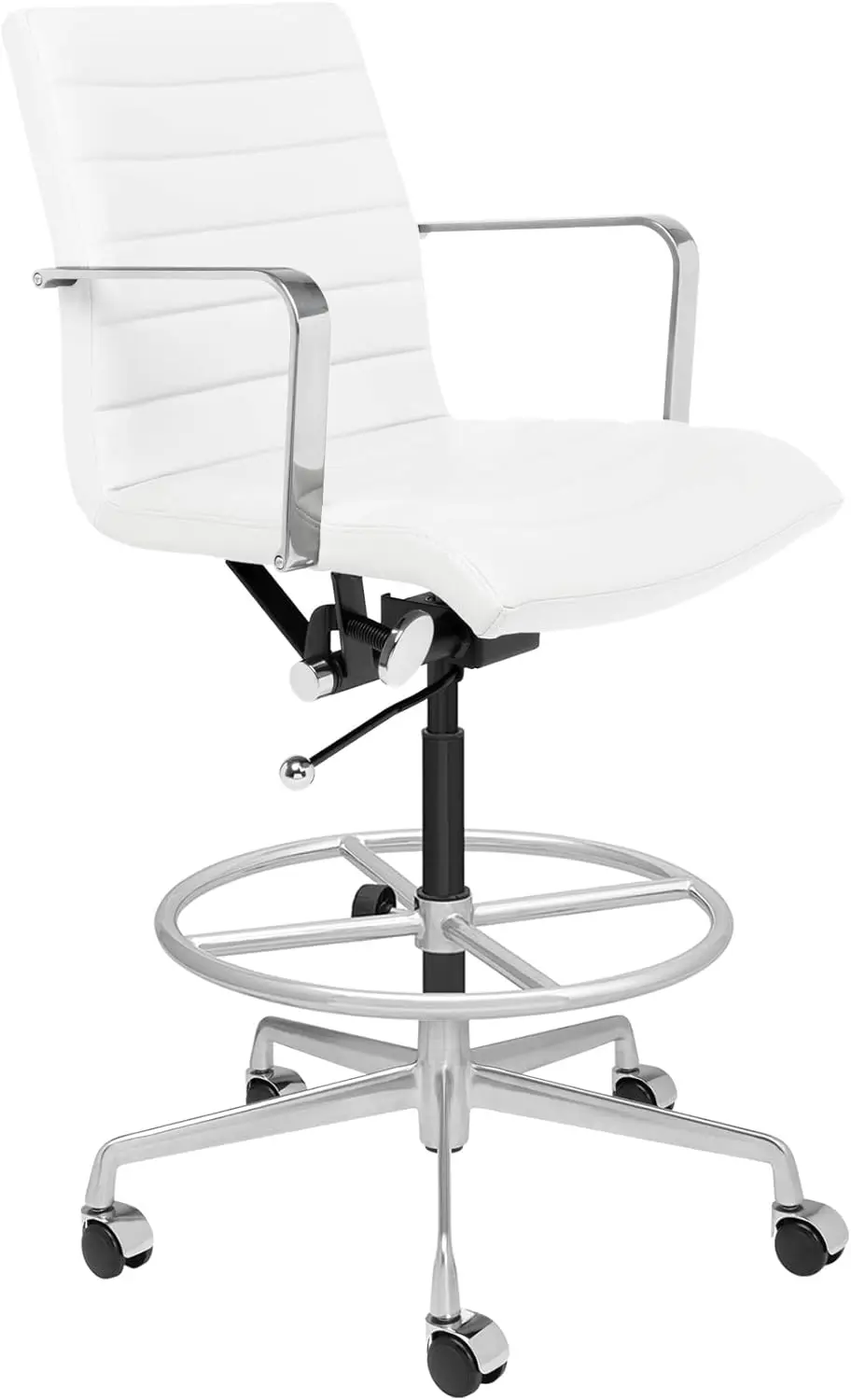 

SOHO II Ribbed Drafting Chair for Standing Desks, Standing Desk Chair - Ergonomically Designed, Commercial Grade Draft Height,