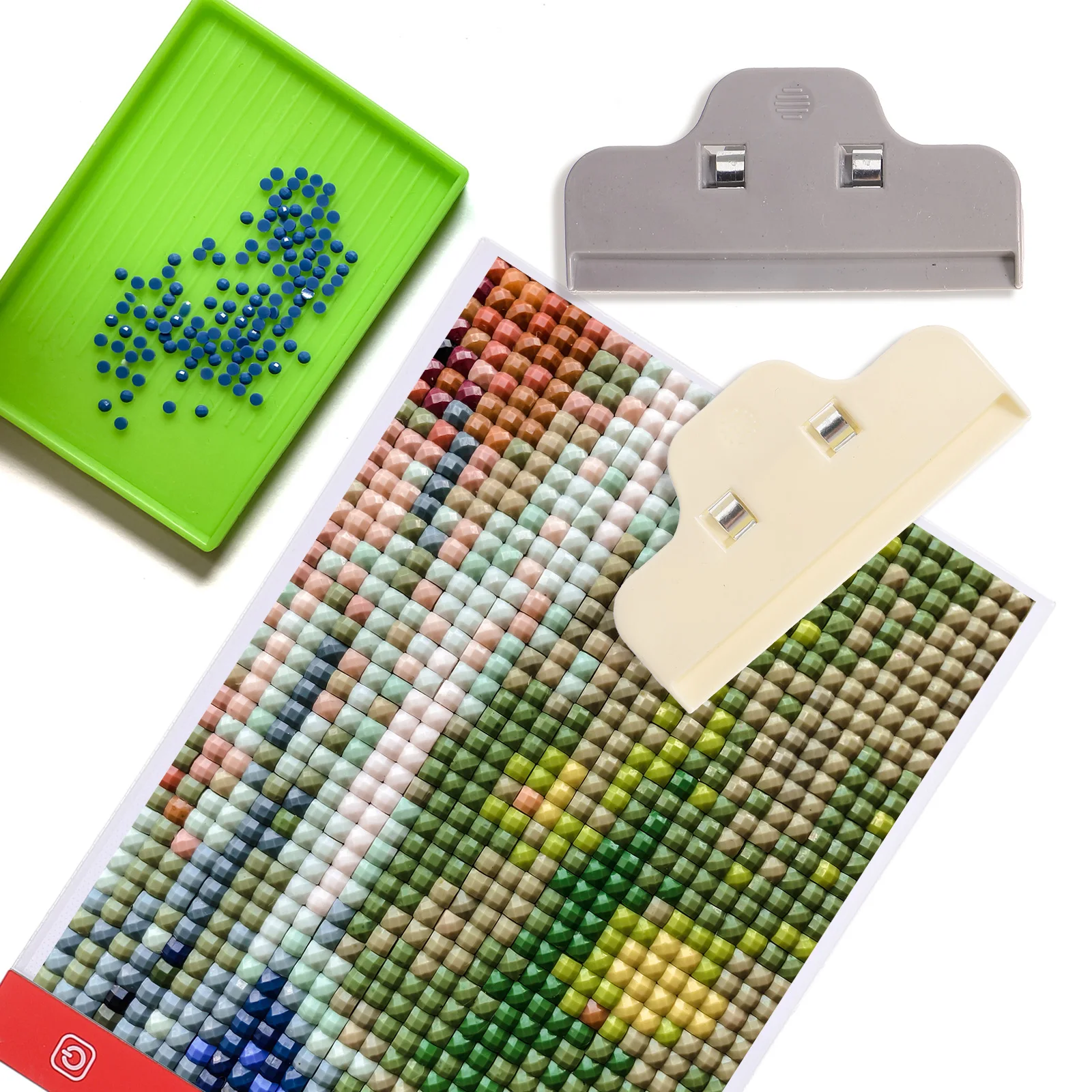 

6Pcs Colored Plastic Diamond Drawing Fixing Clips Durable Dustproof Holders for DIY Craft Tools Edge Clips