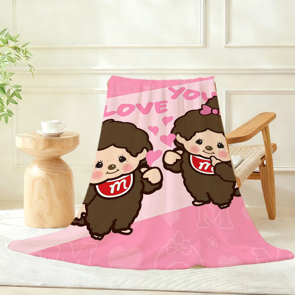 M-mnchhichi-i Cute Anime Blanket Throw Super Cosy Plush Living Room Sofa Couch Childish Birthday Gifts