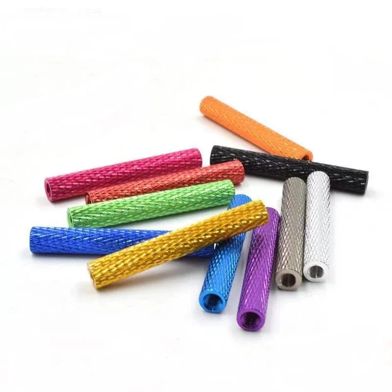 M3 Red/Black Knurled Aluminum Standoff Spacer Column Aluminum Rods 6/8/10/12/15/16/20 /25/30/35/37/40/50