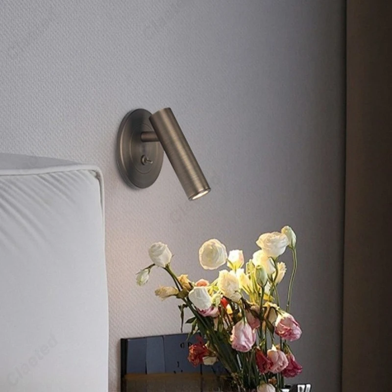 Simple New LED Reading Wall Lamp Can Rotate Angle Hotel Home Bedroom Bedside Decorative Lighting
