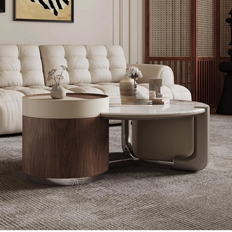 

Журнальные столики из каменной плиты в стиле середины века, современный минималистичный роскошный чайный столик с местом для хранения, дизайнерская мебель для дома Mesas FYCT