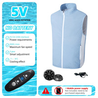 2024 Summer Air-conditioning Vest Cooling Work Clothes Outdoor Heat Protection Three Speed Adjustment Fan Hiking Clothes